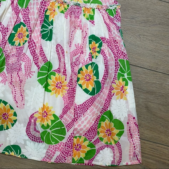 LILLY PULITZER alligator tiered circle skirt M - Picture 4 of 10